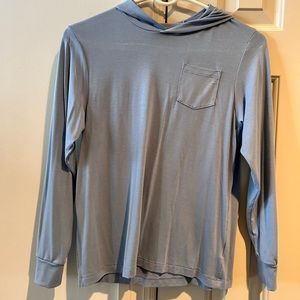 Free fly youth M Light Blue long sleeve hoodie